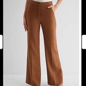 NWT 14R Express Editor High Waisted Flannel Flare Trouser